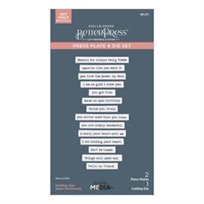 Spellbinders BetterPress Plate & Die Set - Dina Wakley / Holding Your Heart